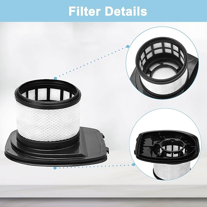 IX141 Vacuum Filter Compatible for Shark Rocket Pro IX141 IX140 IZ140 IX142 IZ140C IZ142 UZ145 IZ141C IX141H Stick Vacuum, Part #616FJ140 & 617FJ140,1 Pack HEPA Filter 2 Pack Foam & Felt Filter