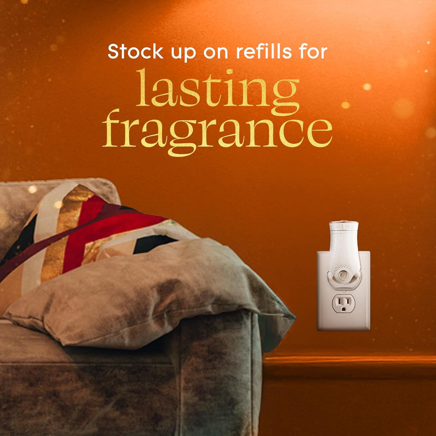 Glade PlugIns Refills Air Freshener, Pumpkin & Ginger and Pomegranate & Currant, Scented and Essential Oils for Home and Bathroom, 0.67 Fl Oz, 5 Count