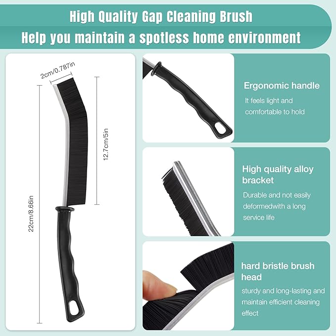 7pcs Hard Bristle Crevice Cleaning Brush Multifunctional Gap Scrub Cleaner Tool for Household Use, Kitchen Sink, Bathroom, Toilet Dead Corners, Window, Vehicle, Grout, Clean Tight Spaces