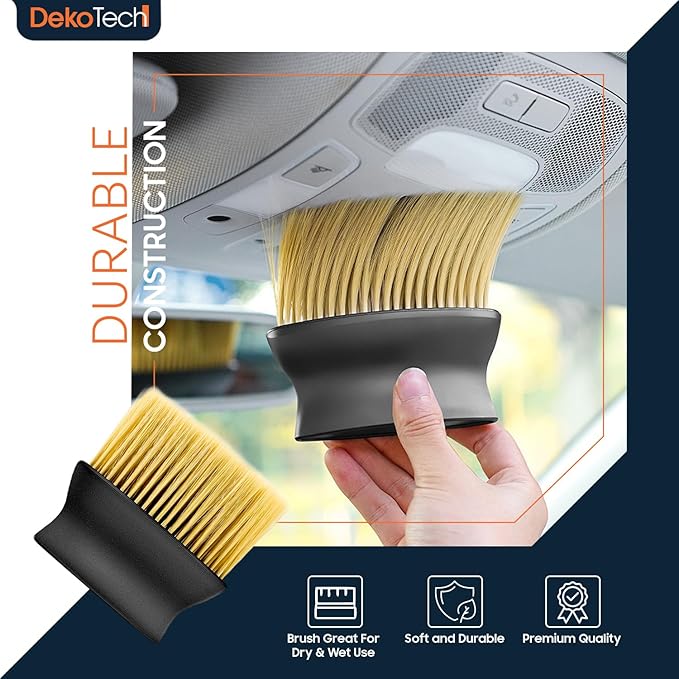 Premium Auto Interior Dust Brush – Soft Bristle Car Detailing Brush for Dashboard, Air Vents, Leather, Skylight, and Exterior Surfaces, Scratch-Free Cleaning Tool for Automotive and Home