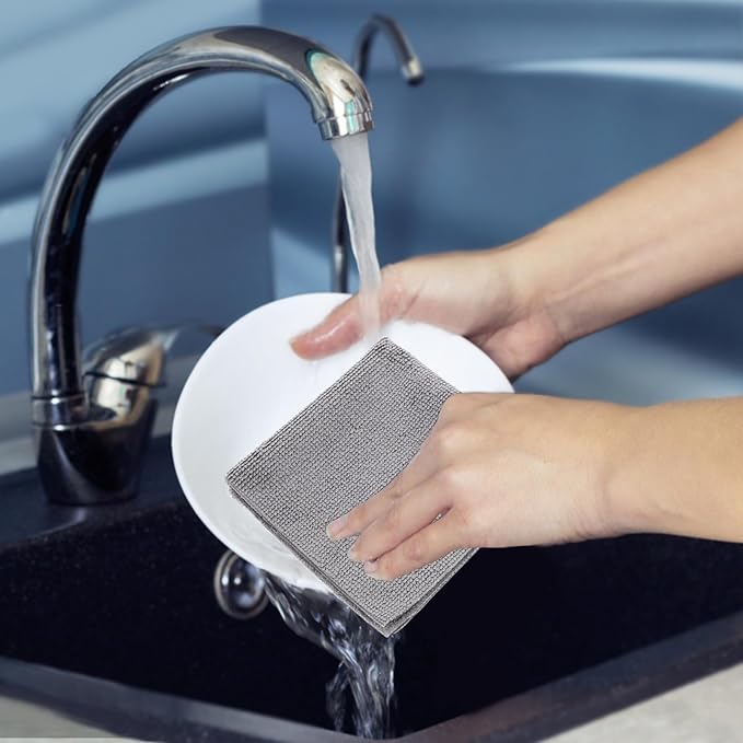 Microfiber Cleaning Cloths Roll 25Cm 20pcs Tear-Away Reusable Lint-Free Towels for Kitchen Car Home Cleaning Household Supplies