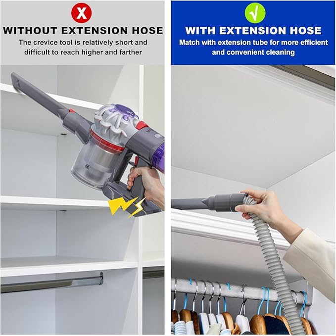 Sealegend Crevice Tool Attachment Extenion Hose Compatible with Dyson Gen 5 Gen5 V15 V12 V11 V10 V8 V7 Vacuum Cleaner Accessories Replacement Parts