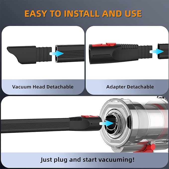 Flexible Crevice Tool for Dyson V7 V8 V10 V11 V12 V15 V15s Gen 5 Vacuum Cleaner, 22 Inch Dryer Lint Attachment Kit for Corners and Gaps Cleaning