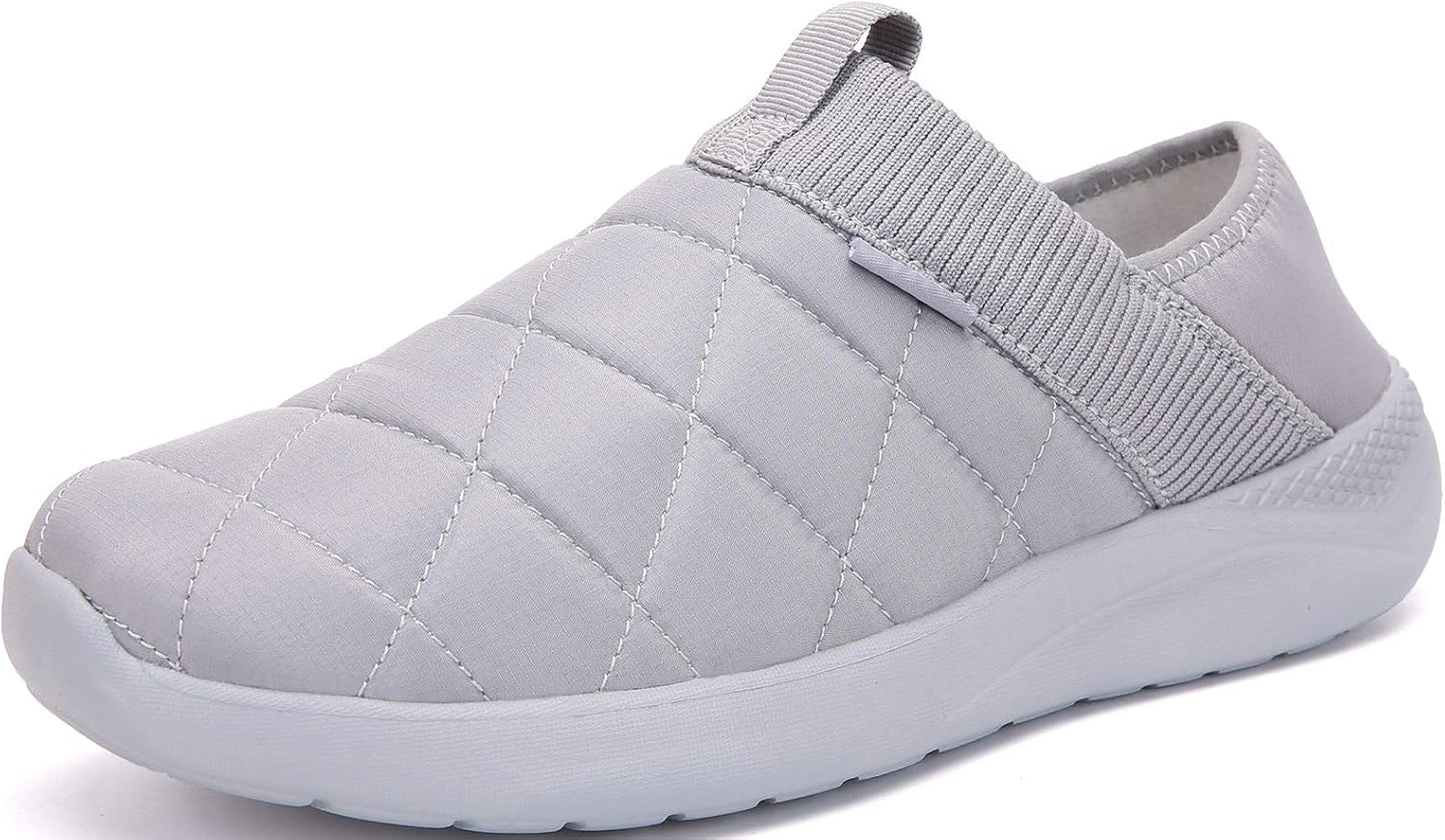 KUBUA Slippers for Men and Womens Indoor House Shoes Plush Slip on Outdoor Garden Loafers