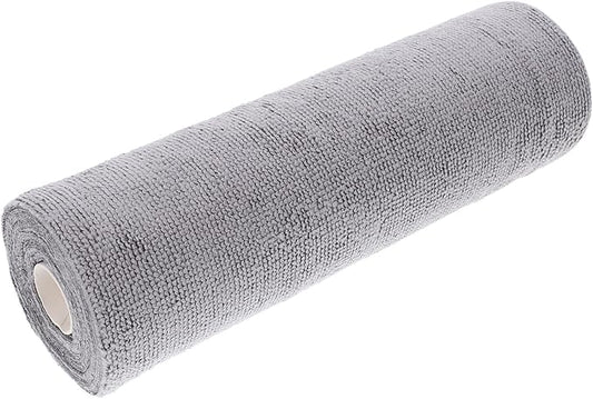 Microfiber Cleaning Cloths Roll 20pcs 25Cm Square Tear-Away Reusable Absorbent Towels for Kitchen and Household Cleaning Gray