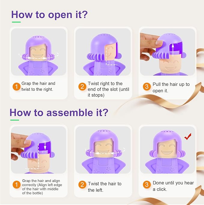 Microwave Cleaner, Angry Mama Microwave Steam Cleaner Upgrade, With Vinegar and Water That Cleans in Minutes, Kitchen Gadget Effective Cleaning, Elegant Smile Mama Cleaner