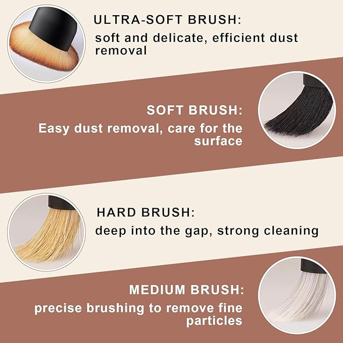 8PCS Car Detailing Brush Set，Soft Car Cleaning Brush，for Cleaning interiors Car Betailing Kit，Ventilation Opening、Console、Seat Seam