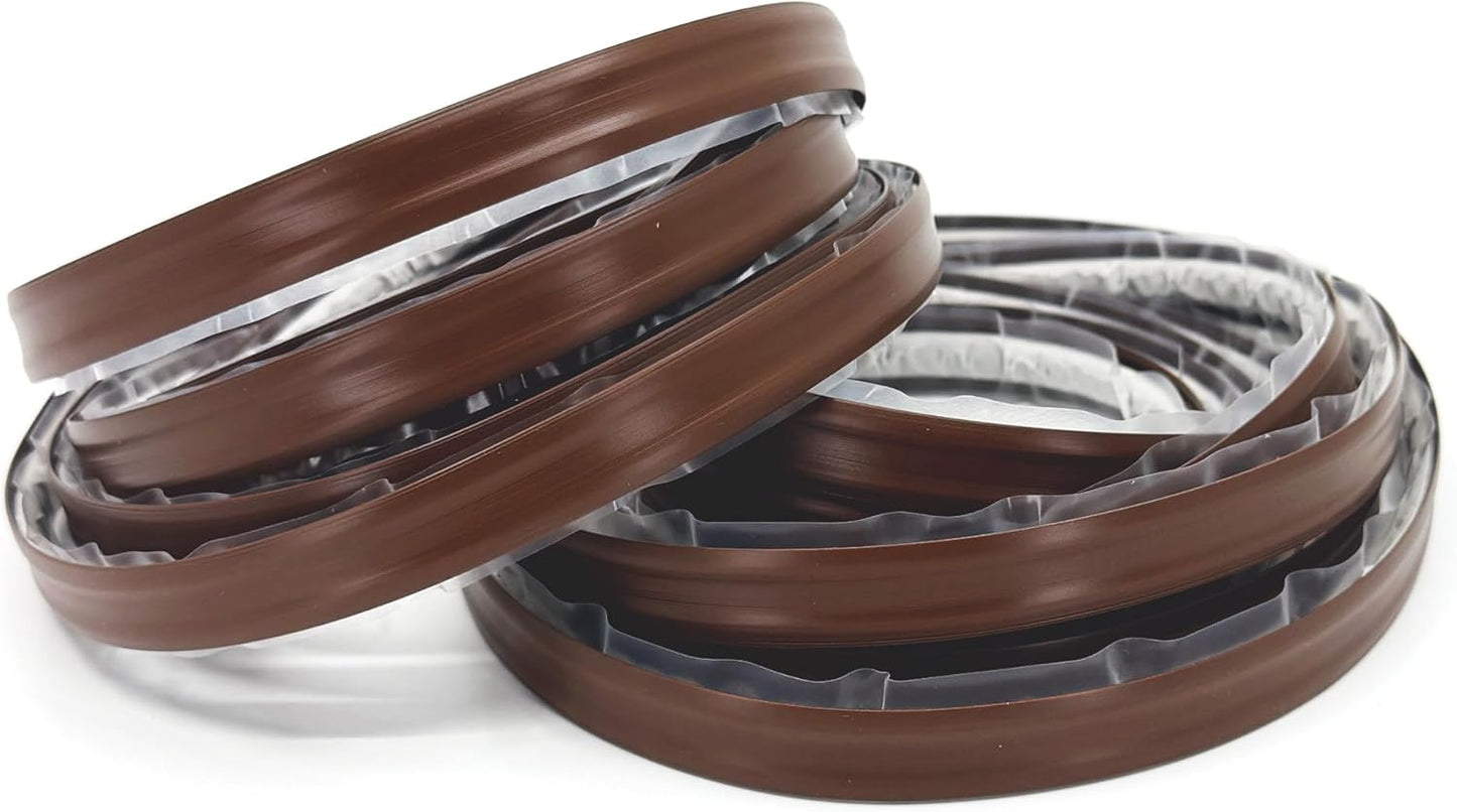 InstaTrim The Original Flexible Trim - 2-Pack of 10ft Dark Brown 1/2" Wide Caulk Tape - Adhesive Trim with Many Uses Including Caulking for Bathtubs, Sinks, Counters, Tile, Floors - Made in USA