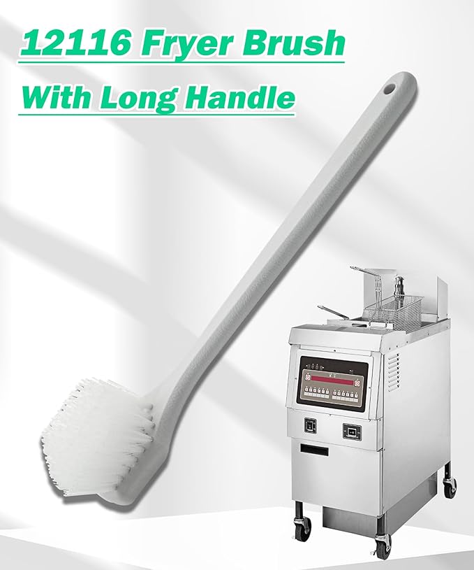 High Heat Resistant Nylon Fryer Brush Fits for Deep Fryers, Grills, Ovens & Waffle Makers,Replacement for Henny Penny 12116 Fryers Brush - 20'' Long Handle