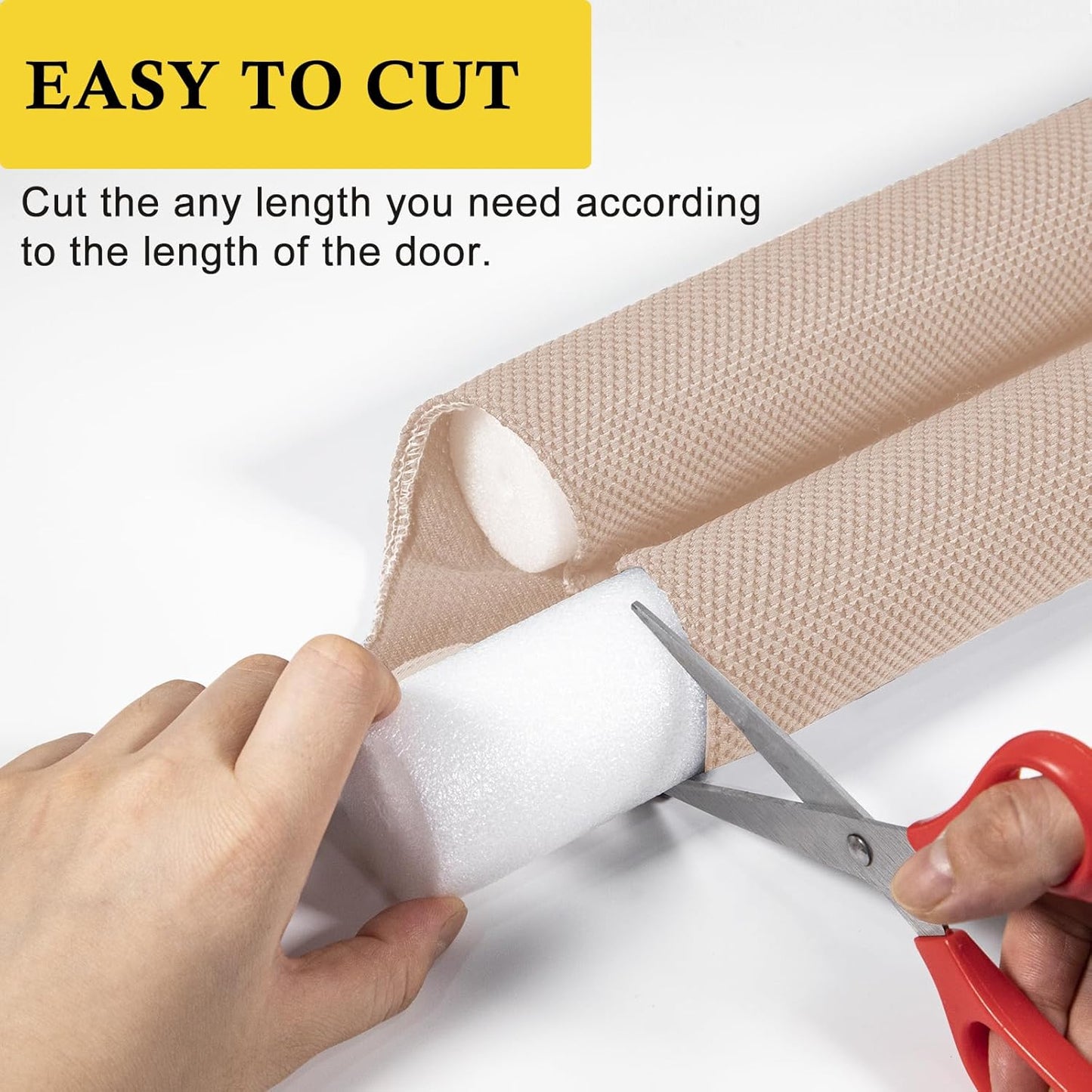 fowong Door Draft Stopper 30" to 36" Adjustable Draft Stopper for Bottom of Doors, Soundproofing Noise Blocker, Easy to Install, Pink