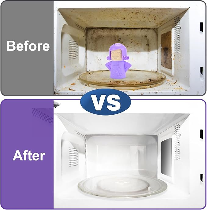 Microwave Cleaner, Angry Mama Microwave Steam Cleaner Upgrade, With Vinegar and Water That Cleans in Minutes, Kitchen Gadget Effective Cleaning, Elegant Smile Mama Cleaner