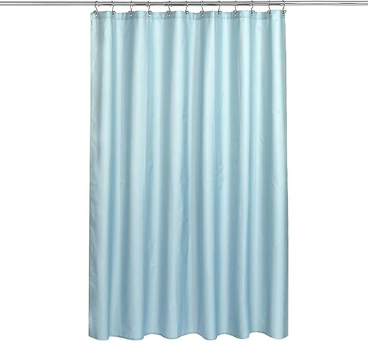 N&Y HOME Fabric Shower Curtain or Liner - Light Blue Shower Curtain for Bathroom with Hotel Quality, Machine Washable - Blue Fog, 72x72