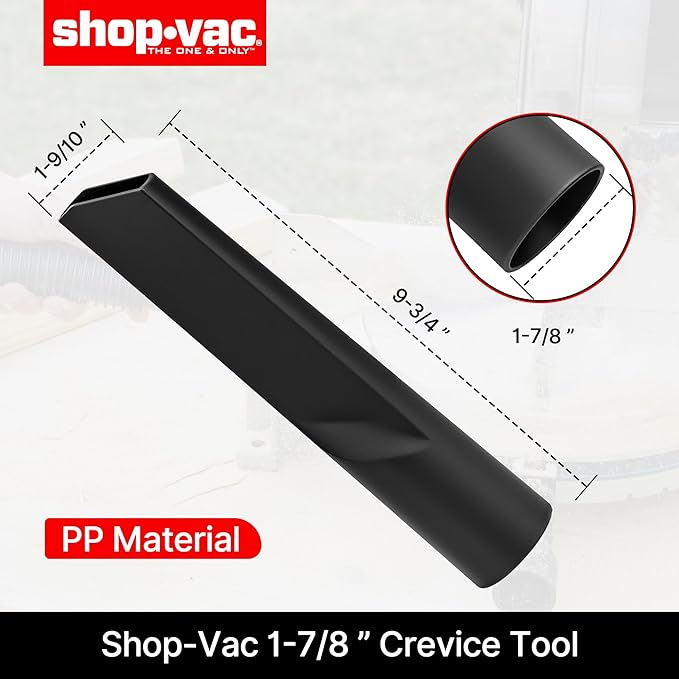 Shop-Vac 3-PC Nozzle Kit, 1-7/8 Inch Diameter for Wet/Dry Vacuum, Includes Gulper, Crevice Tool and Round Brush