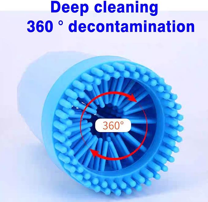 Dog Paw Cleaner, Foot Washer for Pets - Quickly Clean a Muddy Paw, Soft Silicone Bristles, Suitable for Small, Medium, Large Breed Dogs(with 1 Absorbent Towel)