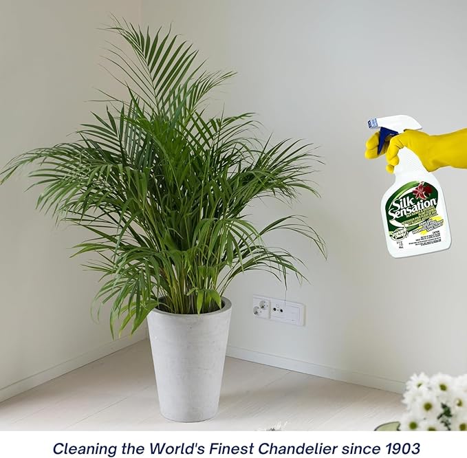 Sparkle Plenty Silk Sensation Artificial Flower & Plant Leaf Cleaner and Shine - Fake Flower Dusting Spray -Silk Plant Cleaner Spray No Wipe - Drip Dry Cleaning Supplies for Artificial Tree (1 Gallon)