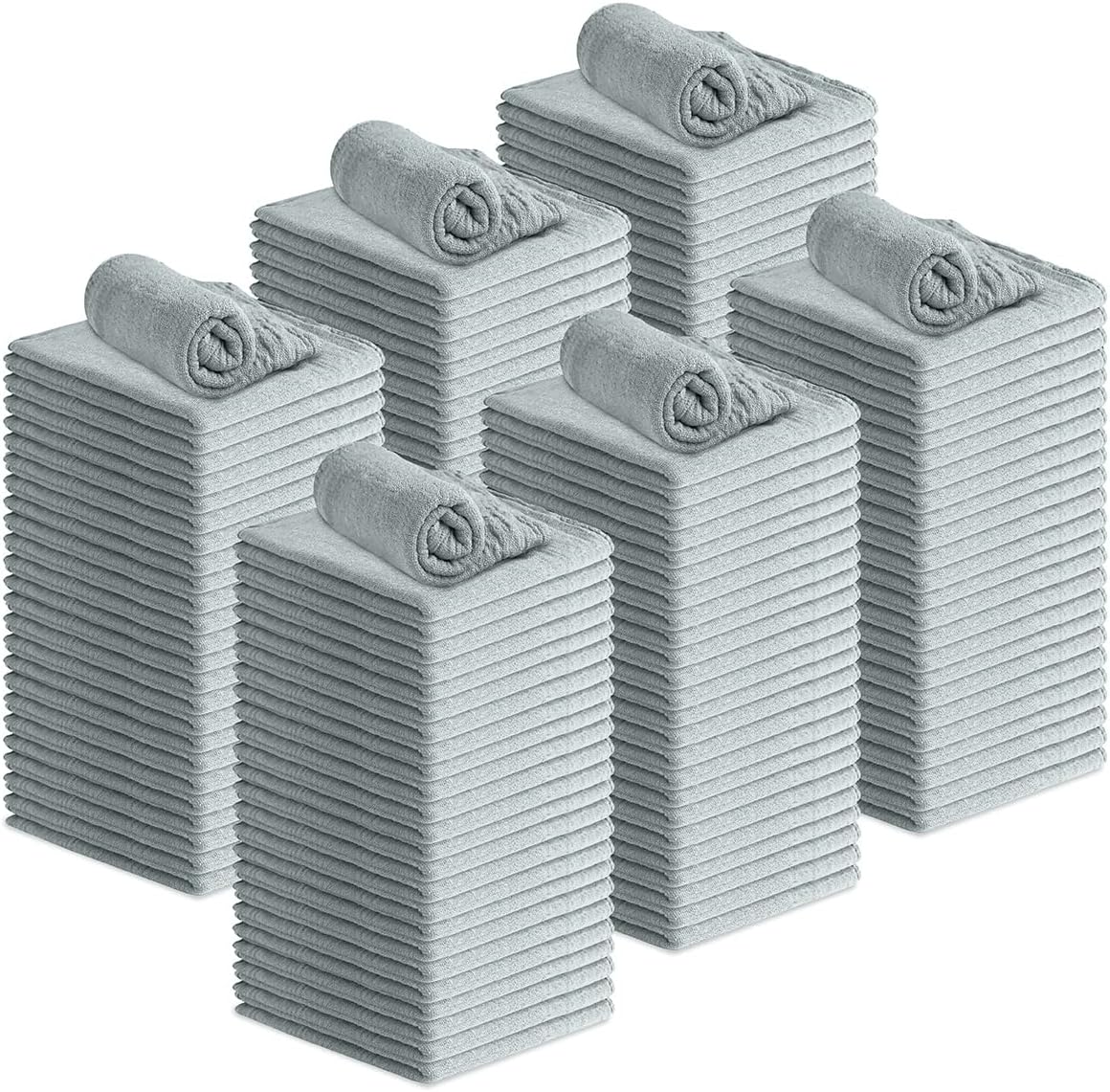 Avalon Towels Cotton Shop Rags – (Pack of 150) Size 12x14 Inches Cleaning Rags – Absorbent Shop Towels and Multipurpose Cleaning Towels for Automobiles, Industries, Garage and Homes