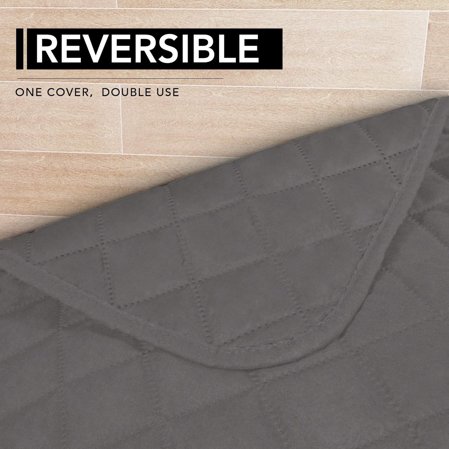 Easy-Going Sectional Couch Covers for Dogs L Shape Sofa Cover Reversible Sofa Slipcover Chaise Lounge Cover Furniture Protector Cover for Pets Dog Cat (42 x 68 inches, Gray/Gray)