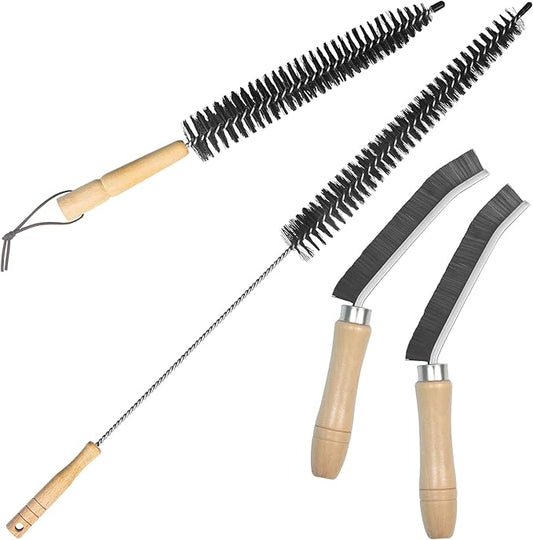 Dryer Lint Brush Vent Cleaner Kit,Included 1Pc 29.5" Refrigerator Coil Cleaning Brushes,2Pc Crevice Cleaning Brush and 1Pc 15" Dryer Vent Hose Cleaner, Washing Machine Cleaning Tools for Household