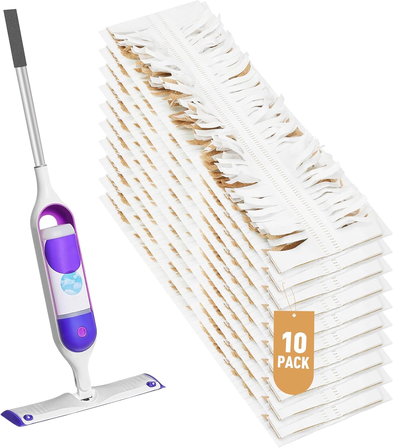 10 Pack Disposable Power Mop Pads Refilles for Swiffer PowerMop Multi-Surface Replacement Mopping Refills Pads