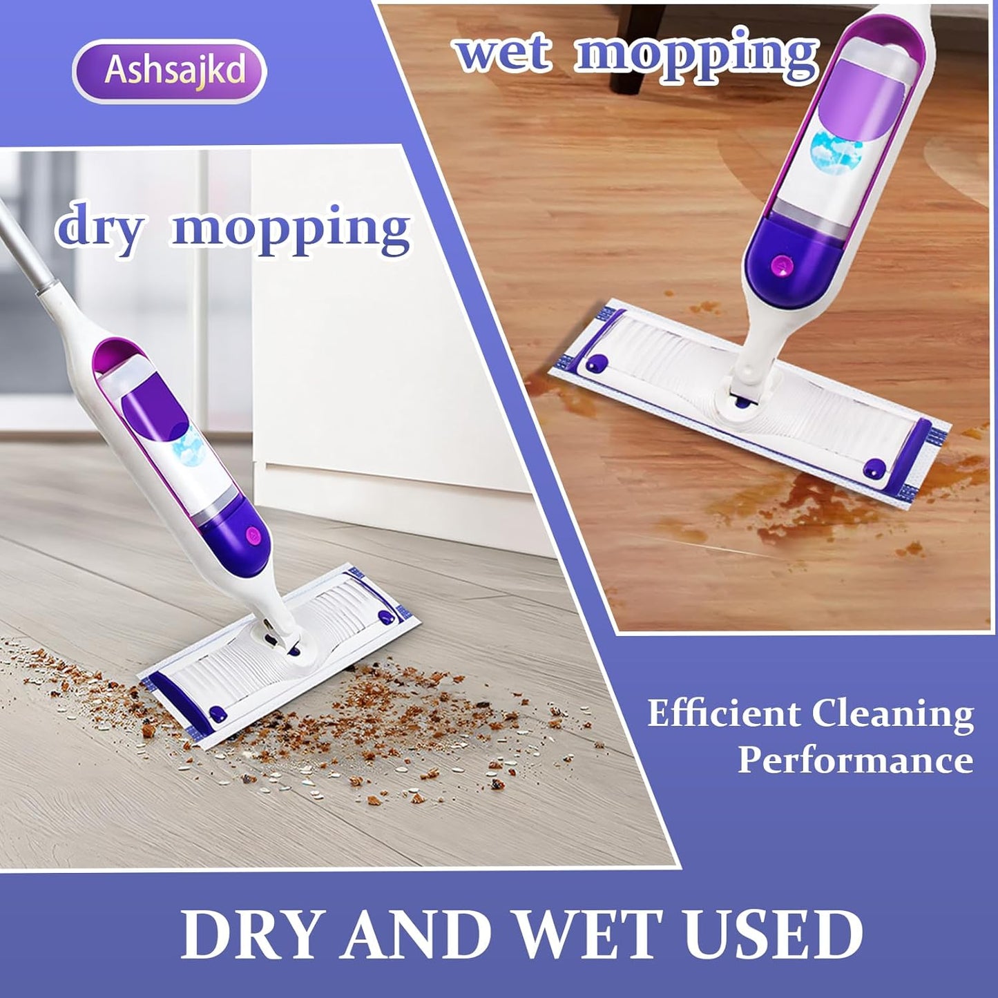 30 Pack Disposable Power Mop Refills Compatible for Swiffer PowerMop(13-15in),Thickened Multi-Surface Spray Clean Mop Replacement Pads for Hardwood Floor Cleaning