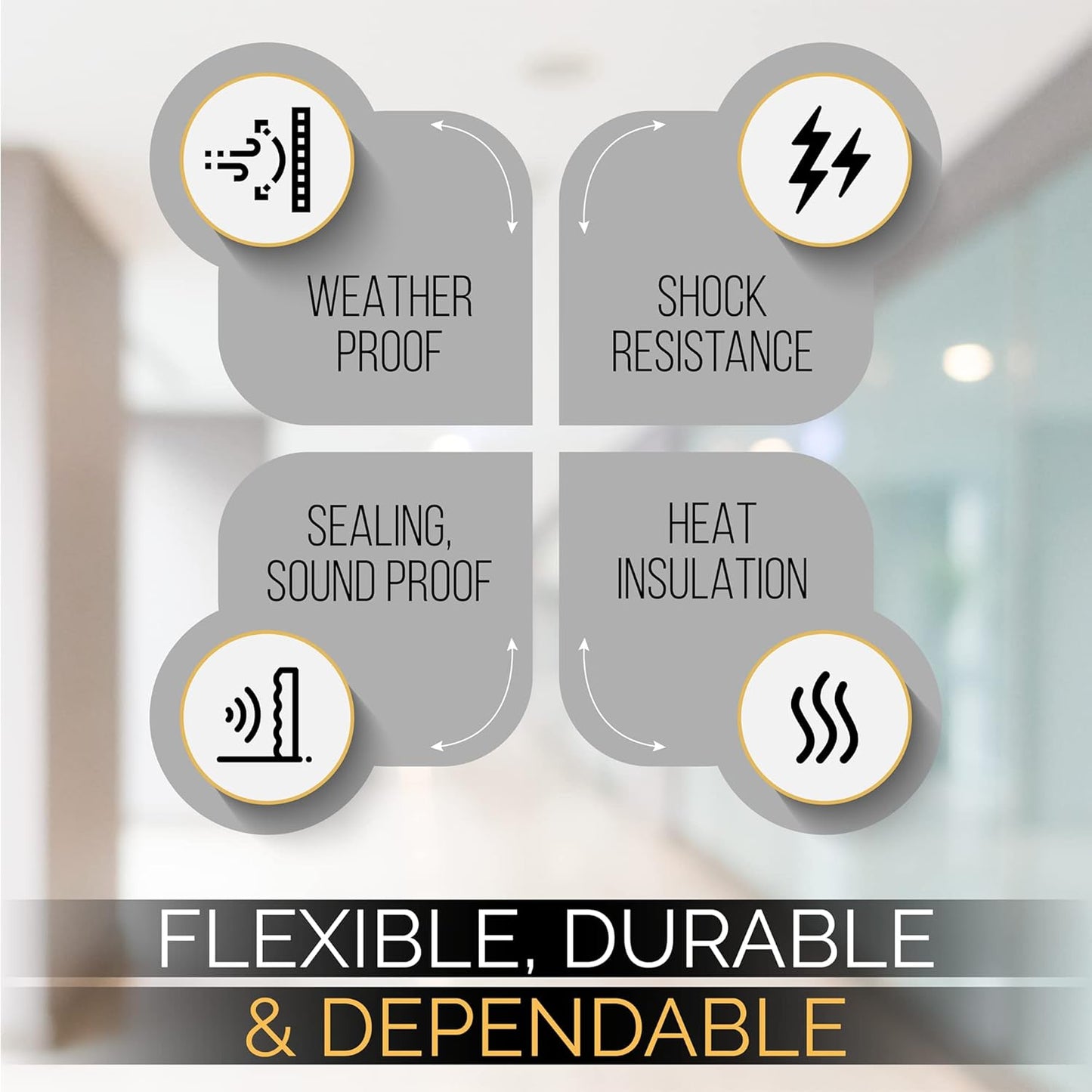 High Density Foam Weather Stripping Door Seal Strip Insulation Tape Roll for Insulating Door Frame, Window, Air Conditioner | Self Adhesive Sealing Weatherstrip (White, 1 in x 1/4 in x 30 Ft)