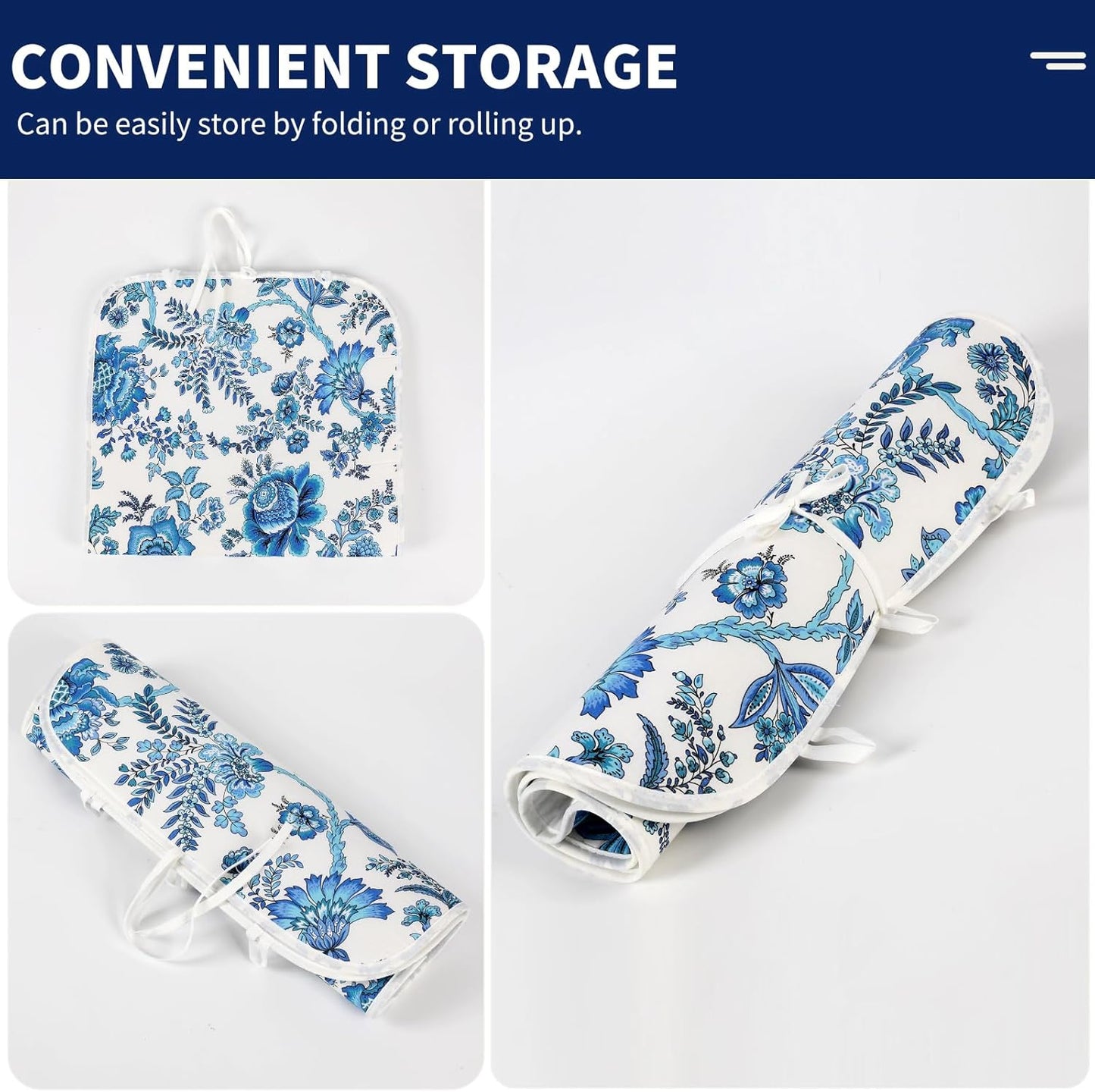 Ironing Mat Iron Anywhere Portable Ironing Pad with 3mm Padding for Steam Pressing on Tabletop or Bed - Heat Resistant, Portable, Quilting & Travel Blanket Ironing Board Alternative Cover