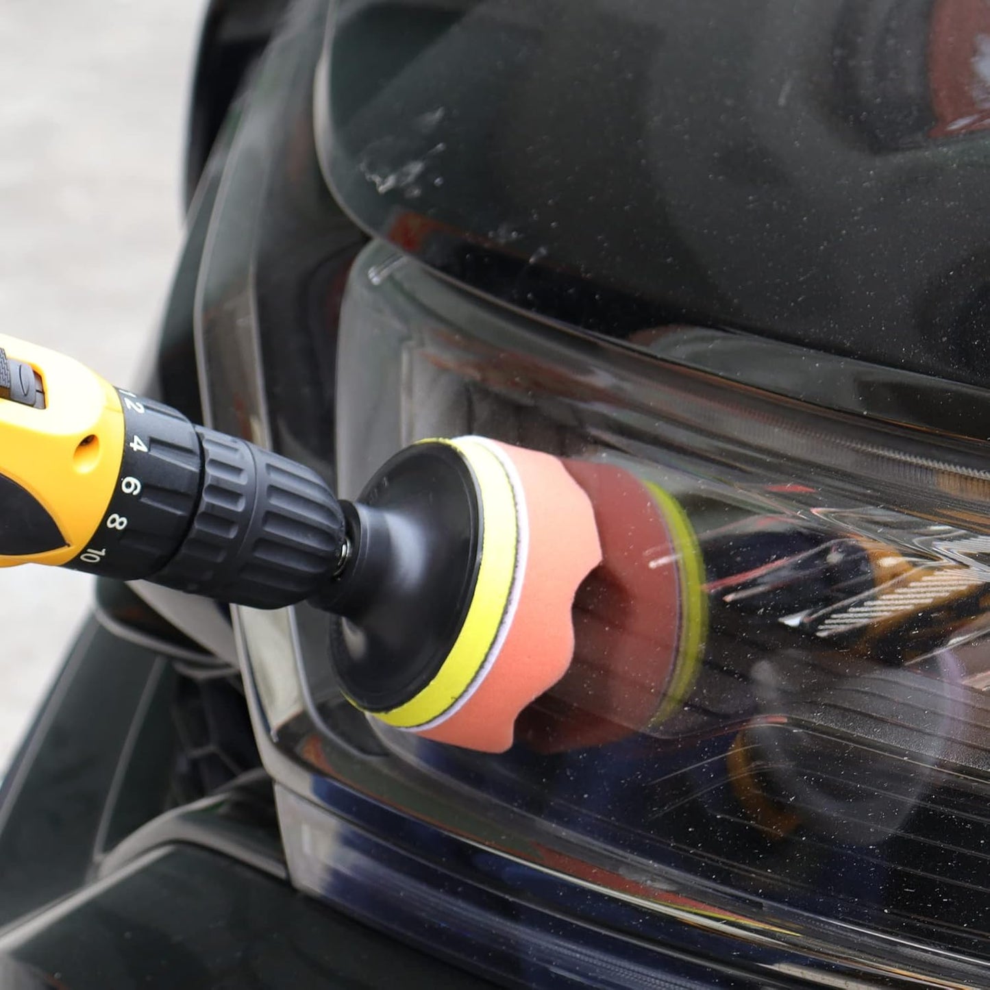 104PCS Car Headlight Restoration Kit - 3Inch Sanding Discs, Wool & Sponge Buffing Pads, Interface Pad for Car Washing, Cleaning, Waxing