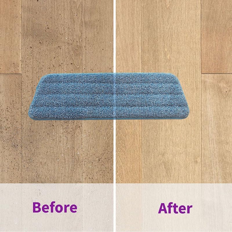 6 Pack Replacement Mop Refills Compatible with Rejuvenate Click N Clean Multi-Surface Spray Mop System,Washable Mop Heads Pads for Wet Dey Use