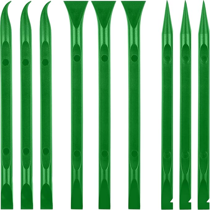 9 Pieces Plastic Scraper Tool Scratch Free Crevice Cleaning Sticker Remover Tool Multipurpose Non Scratch Scrapers for Tight Spaces, Kitchen, Crevices, Auto Detailing, Paint