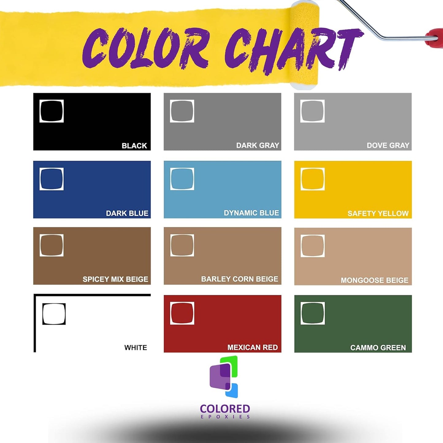 Coloredepoxies DB0001 Light Blue Epoxy Resin Coating Made with Beautiful and Vibrant Pigments, 100% solids, For Garage Floors, Basements, Concrete and Plywood. 3 Quart Kit