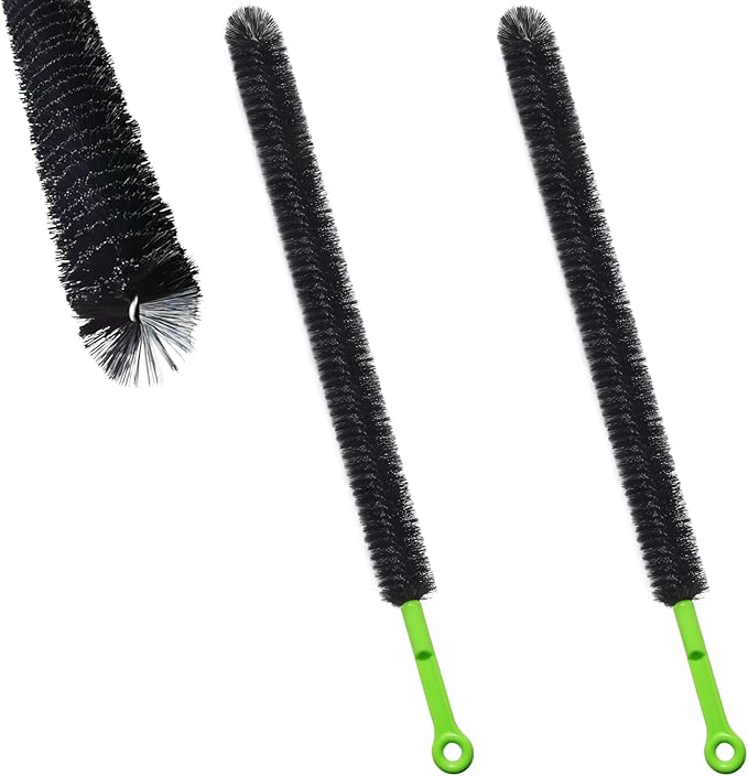 2 Pcs 17” Flexible Sink Drain Cleaner Brush Long Pipe Cleaner Brush for Cleaning Home Kitchen Sink Buthtub Snake Tube Hair Drain Clog Remover Brush for Shower and Tub Hair Clogs Bendable Sewer Drain