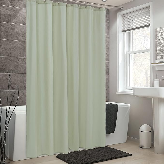ALYVIA SPRING Extra Long Fabric Shower Curtain Liner Waterproof - 72" x 84", Soft & Lightweight XL Shower Curtain with 3 Magnets, Machine Washable - 72x84, Desert Sage