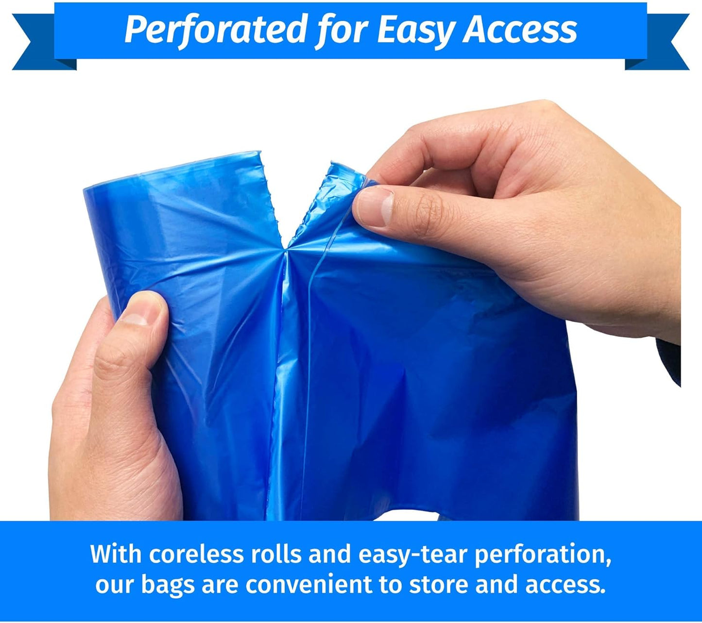 Reli. SuperValue 33 Gallon Recycling Bags (120 Count) Made in the USA - Blue Trash Bags, 30-33 Gallon | Recycling, Garbage | 33Gal with 30Gal - 35Gal Capacity