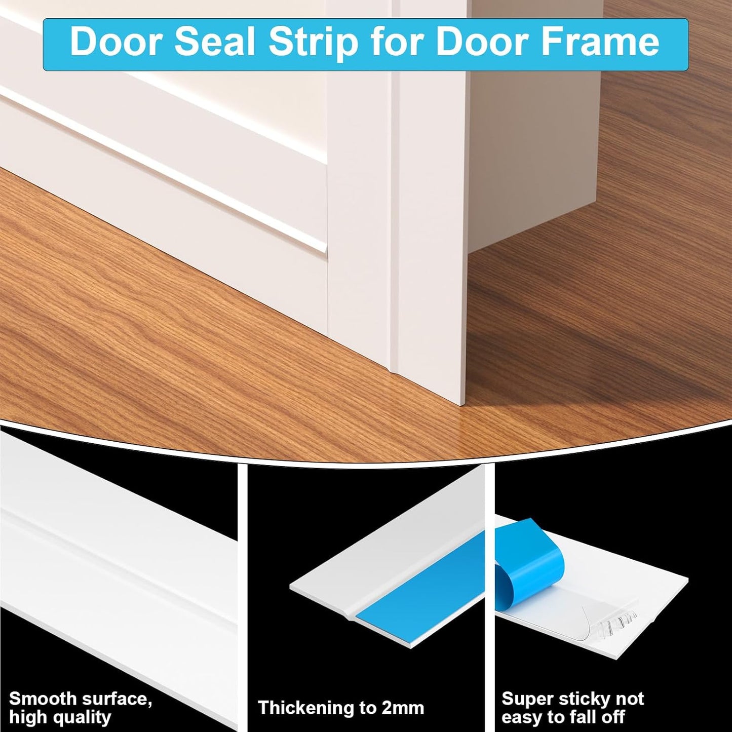 Weather Stripping Door Seal, Silicone Strip for Frame and Gaps Draft Stopper,Glass Shower Door Sweep, White, 20 Feet x 1 Inch