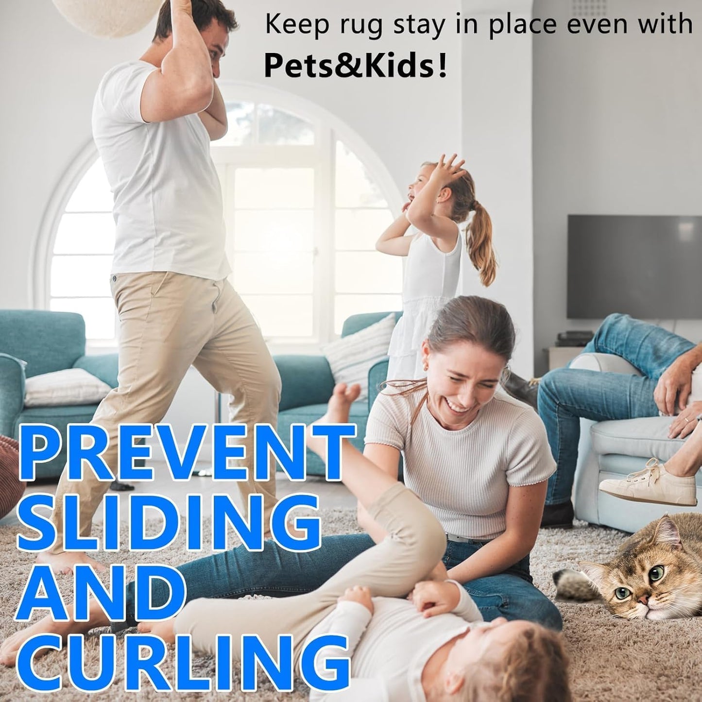 24 PCS Carpet Tape,Carpet Edge Anti - Curling Fixer, Non-Slip Carpet Pad Suitable for Tiles and Hardwood Floors (24PCS L Shape)