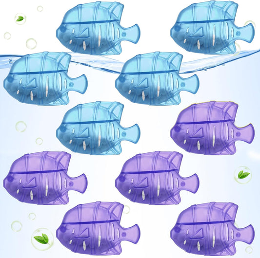 10PC Humidifier Cleaner Fish Universal Humidifier Tank Cleaner Works in All humidifiers and Fish Tanks Purifies Water, Prevent Hard Water Build-Up,Demineralization Cleaner(Blue Purple)