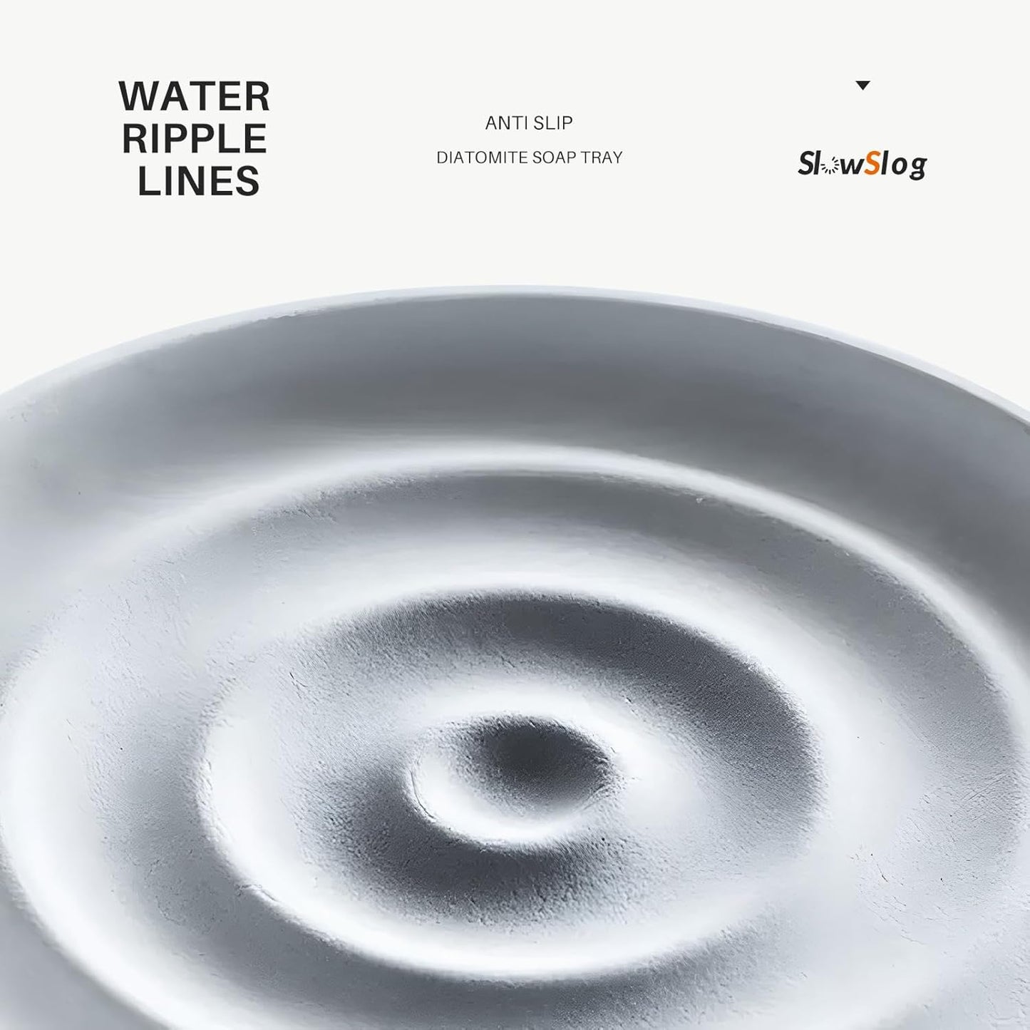 Diatomite Soap Dish, 2 Pack Water Absorbent Stone Soap Dish Holder, Quick Dry Diatomaceous Earth Bath Tray for Hand Soap, Bar Soap, Kitchen Sponge, Gray