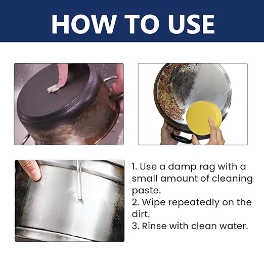 Stainless Steel Scratch Remover for Appliances, Multi-Purpose Stainless Steel Scratch Remover Paste for Kitchen, Polish for Cookware, for Stoves, Oven, Sink (3)