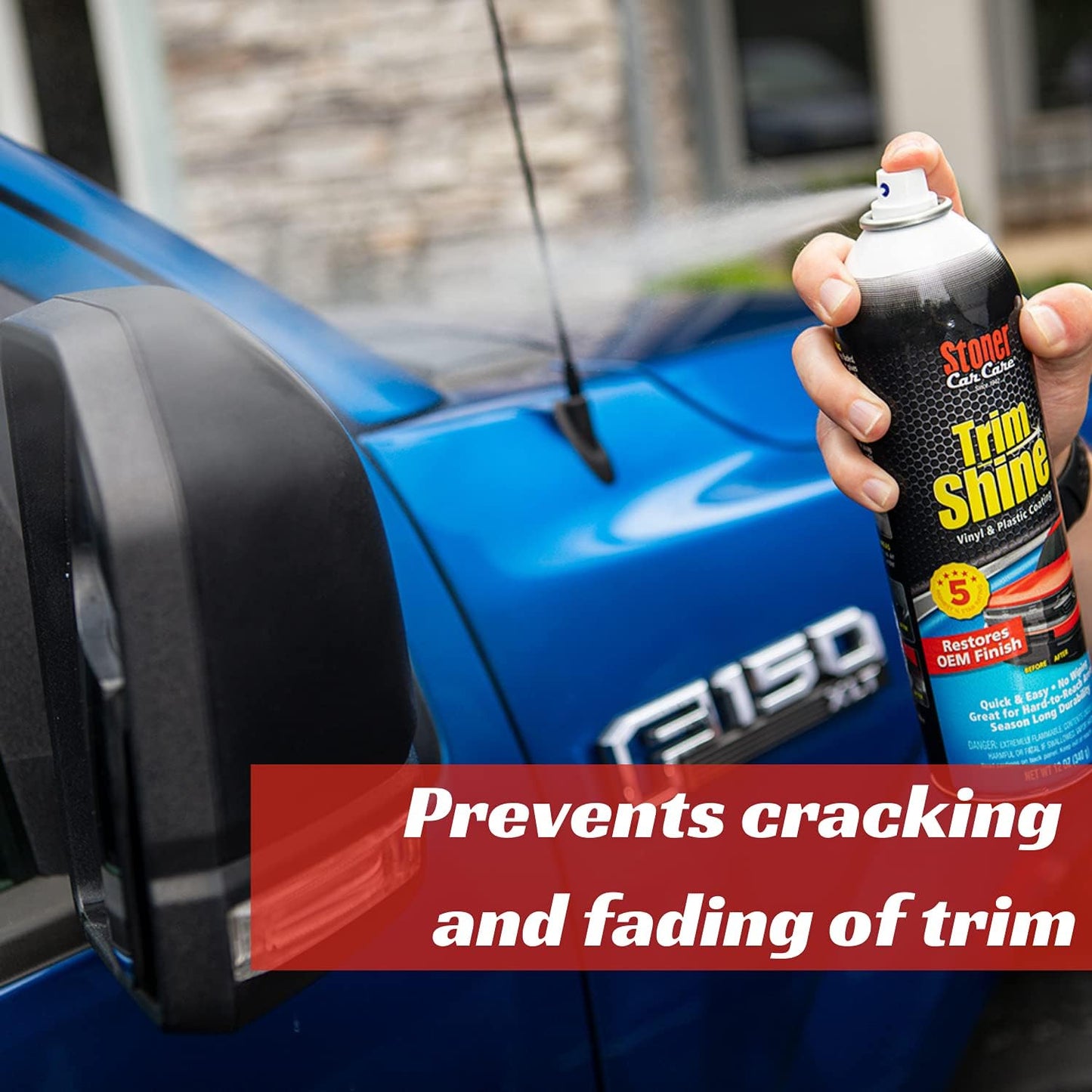 Stoner Car Care 91034-4PK Trim Shine – Vinyl and Plastic Protectant for Interior and Exterior Detailing, Restores OEM Color, Adds Shine, UV and Water Protection – 12 oz (Pack of 4)