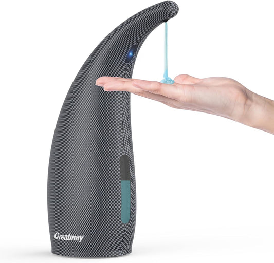 Adjustable Automatic Soap Dispenser Touchless, 4 Adjustable Levels Touchless Sensor Liquid Soap Pump Dispenser，300ml Rechargeable Magnetic Charging Hand Soap Dispenser for Kitchen，Bathroom