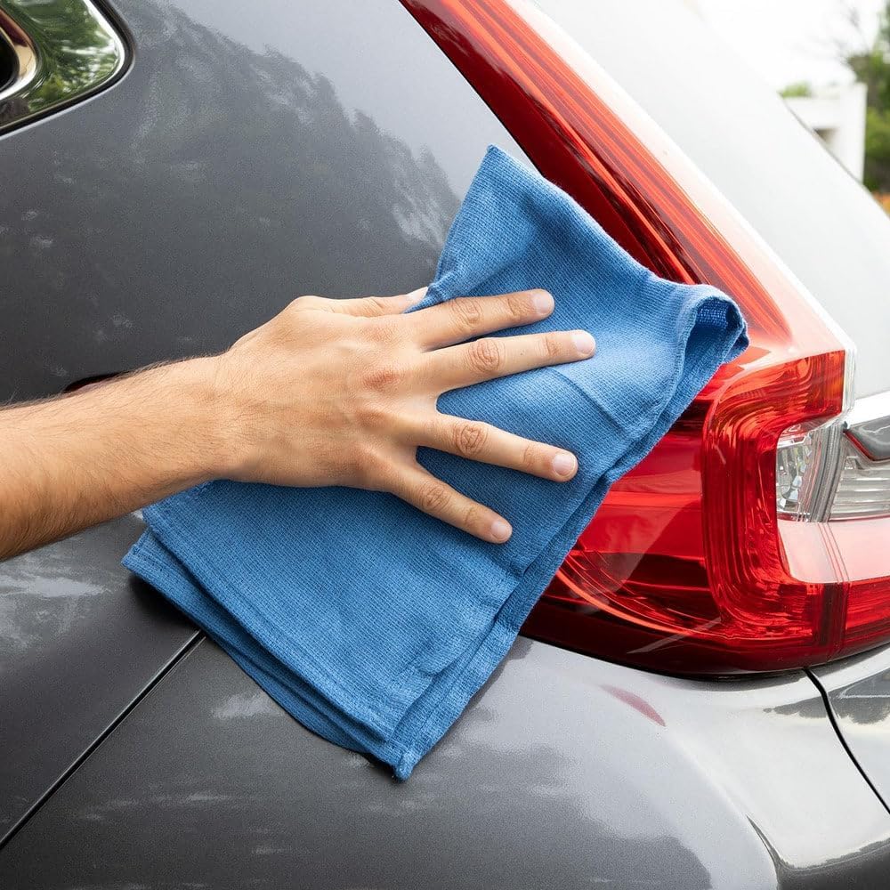 PRO SOURCE 5 Lb Box Virgin Surgical Lint-Free Blue Cotton Huck Towels: 16" x 25"