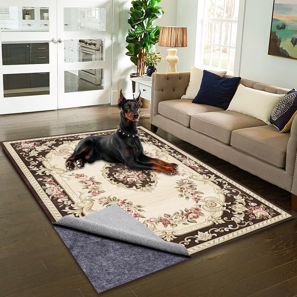 100% Waterproof Non-Slip Rug Pad 3x5 for Large Area Rugs Durable Felt Floor Protection pad for All Floors, Suitable for Cutting. Rug Pads Keep Rugs in Place and Provide Cushioning