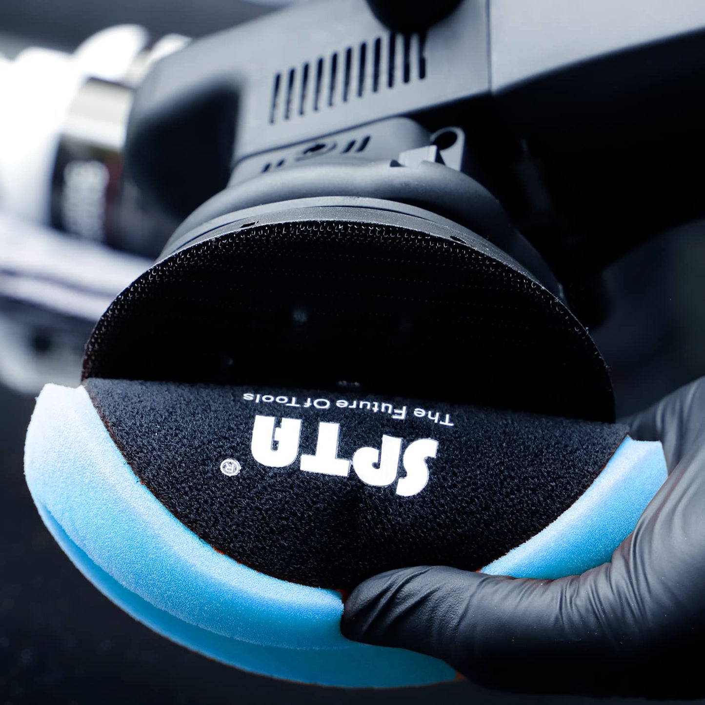 Blue Polish Pad, Buffing Polishing Pads, SPTA 3Pcs 6.5 Inch Face for 6 Inch 150mm Backing Plate Compound Buffing Sponge Pads for Car Buffer Polisher Compounding, Polishing and Waxing -FPTSS6B-3