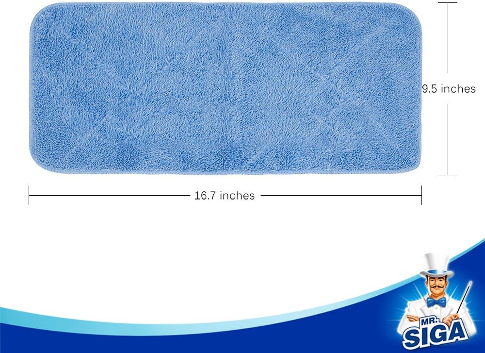 MR.SIGA Professional Microfiber Mop Refills, Pack of 3, Size: 42cm X 23cm