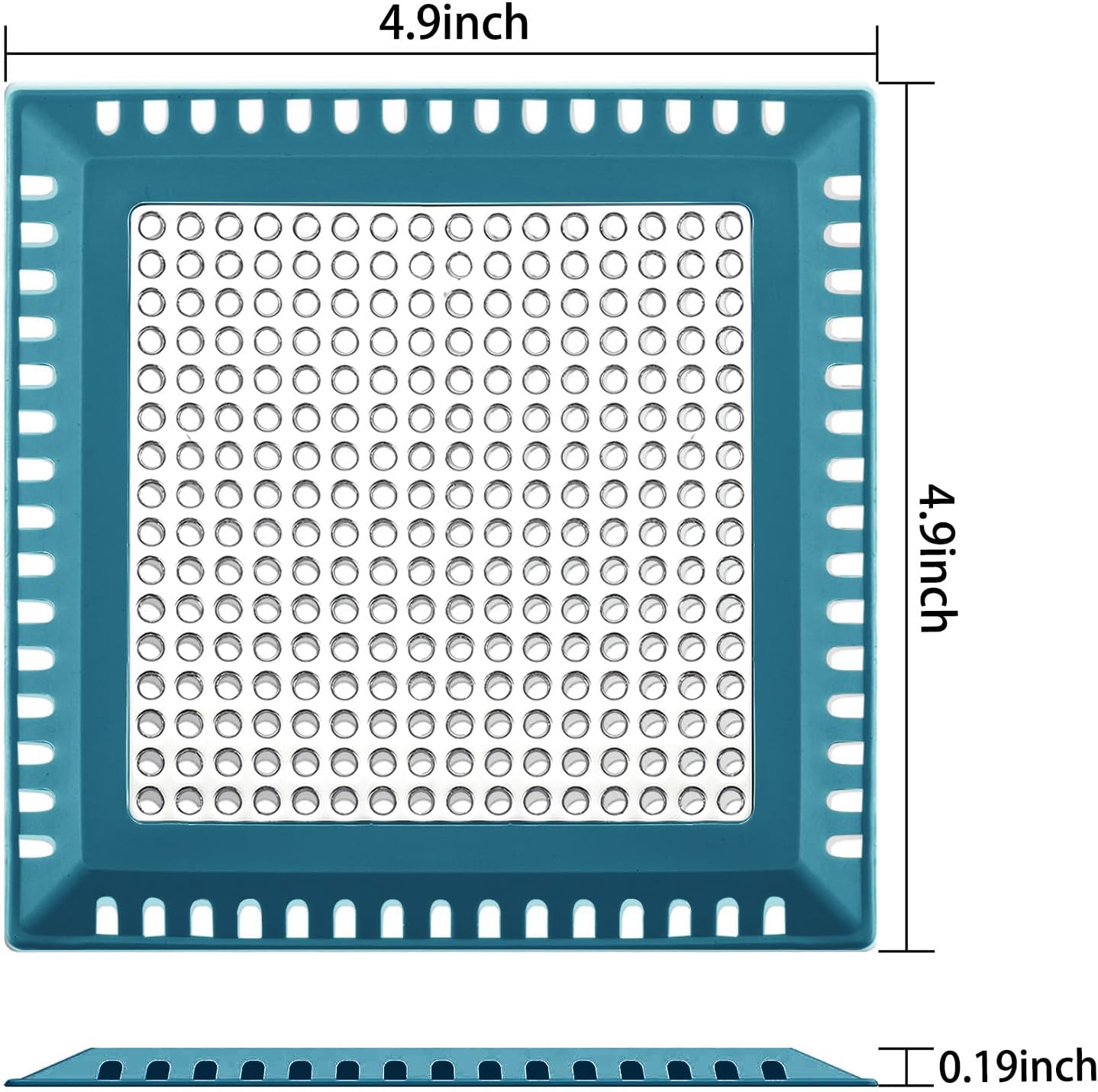 Hair Catcher/Drain Strainer/Shower Drain Cover for Bathroom Floor Drain, Stainless Steel and Silicone (Patented Product)
