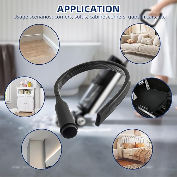 25" Flexible Vacuum Crevice Attachment Tool Vacuum Vacuum Attachment for Vacuum Hoses All 1-1/4" or 1-3/8" (32mm - 35mm) Vacuum Accessories Vacuum Flat Slot Nozzle Interface