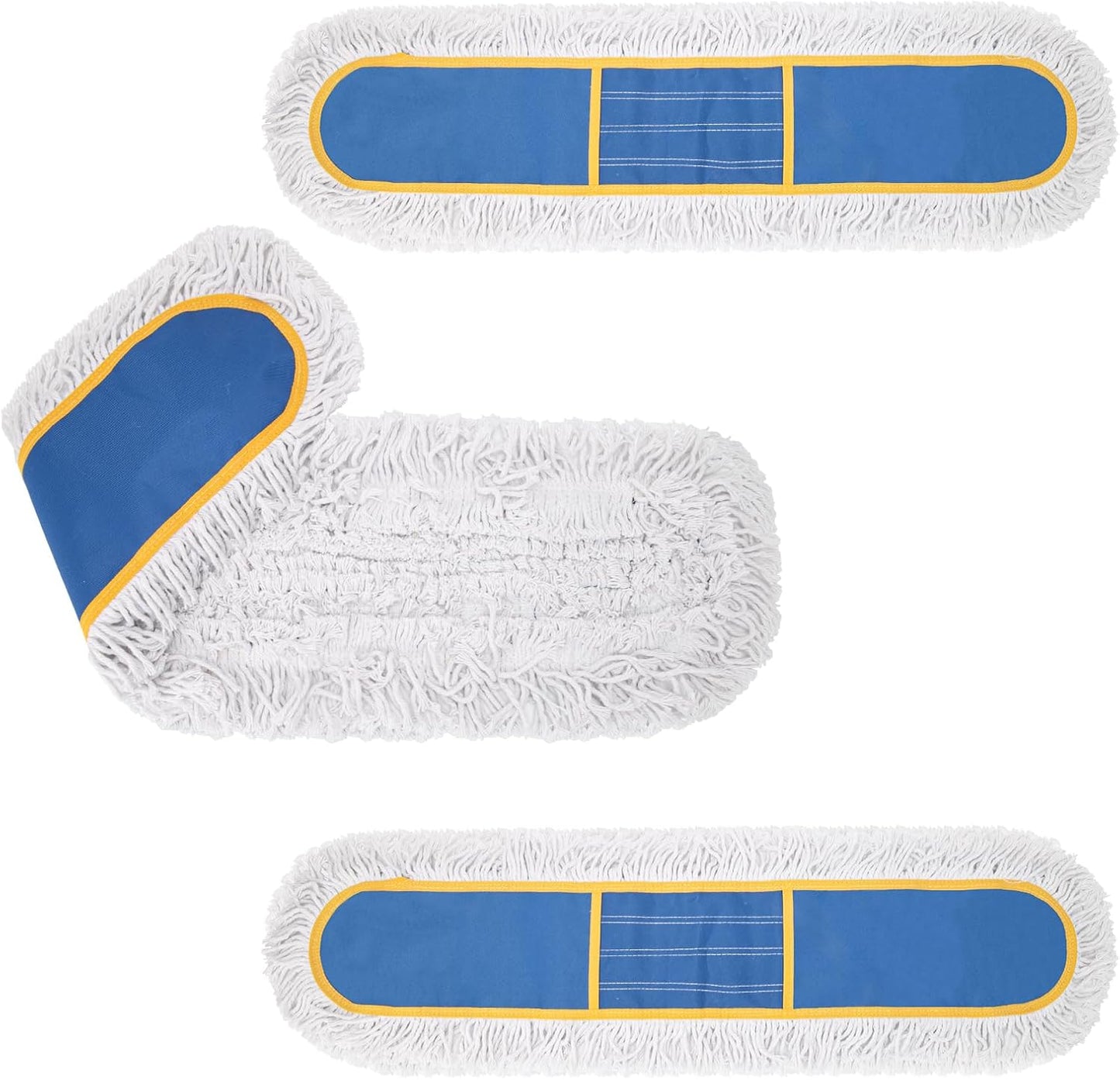 KeFanta 24" Commercial Dust Mop Replacement Heads,3 Pack Reusable Industrial Dust Mop Pads, Washable Cotton Dust Mop Refill for Floor Cleaning & Janitorial Supplies,Only Fits:B0D7MKSZ8N