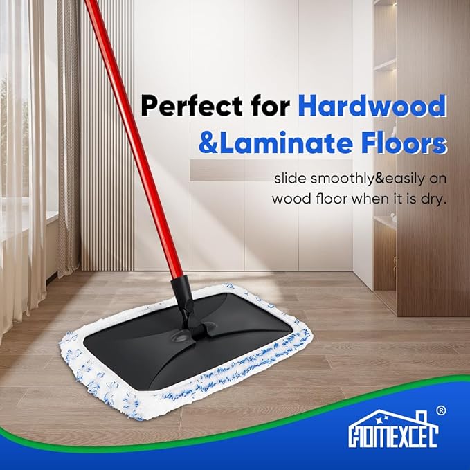 HOMEXCEL Reusable Microfiber Mop Pads Compatible with O-Cedar Hardwood Floor'N More Microfiber Mop-Mop Head Pads Refills for Wet and Dry Use-2 Pack