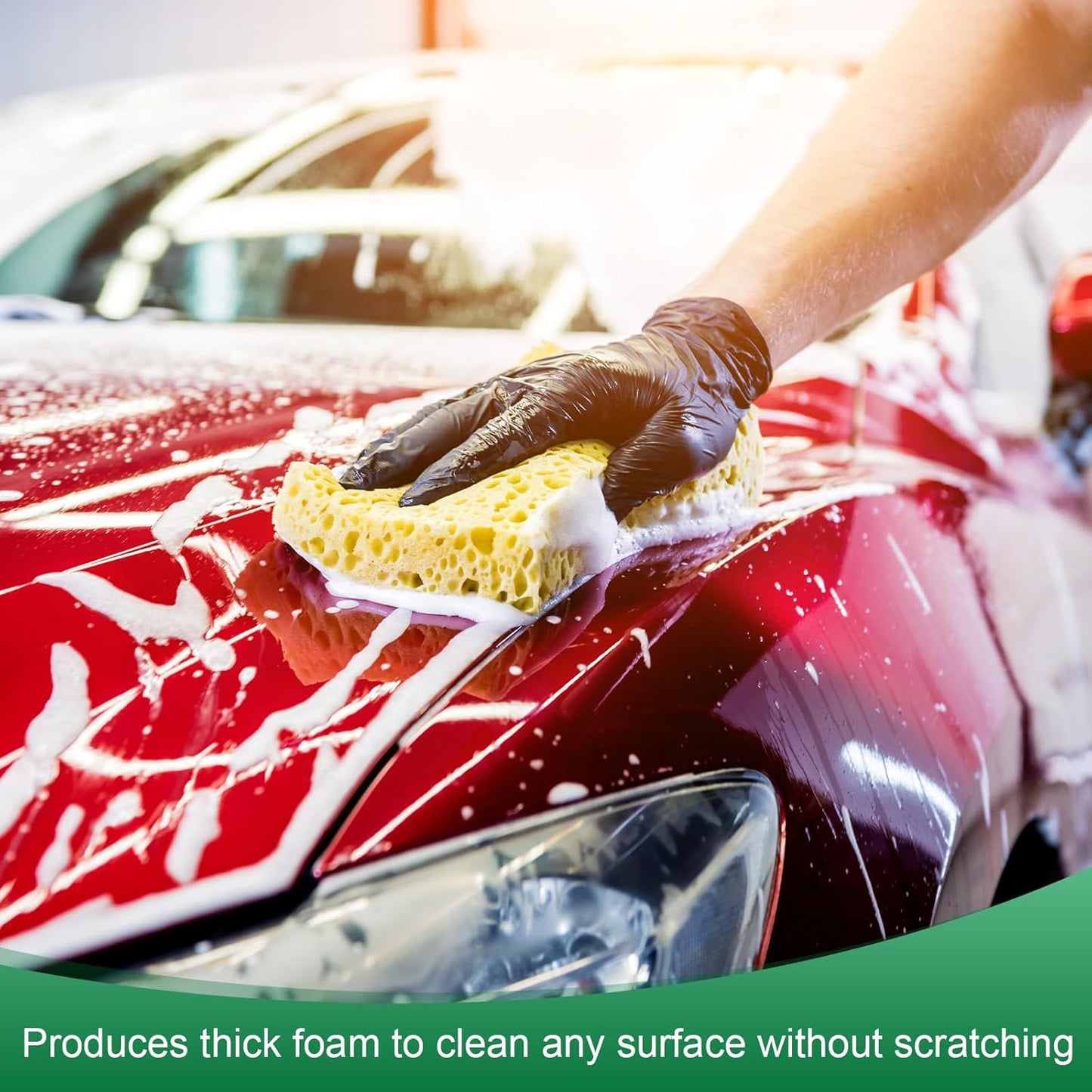 1-Set Kitchen Sponges, Condense Eco Cellulose Non-Scratch Scrub Heavy Sponge for Kitchen/Household/Bathroom, Clean Tough Messes Dish Scrubber [Multicolor]