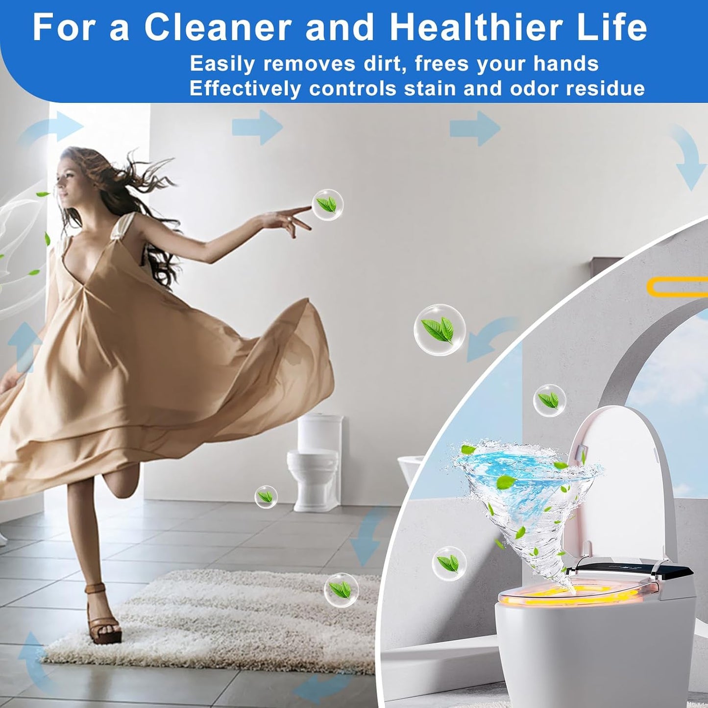 Toilet Bowl Cleaner Tablets 32 Packs-85oz, Ultra-Clean Blue Cleaners for Deodorizing & Descaling, Long-Lasting Automatic Toilet Tank Cleaners, Against Tough Stains
